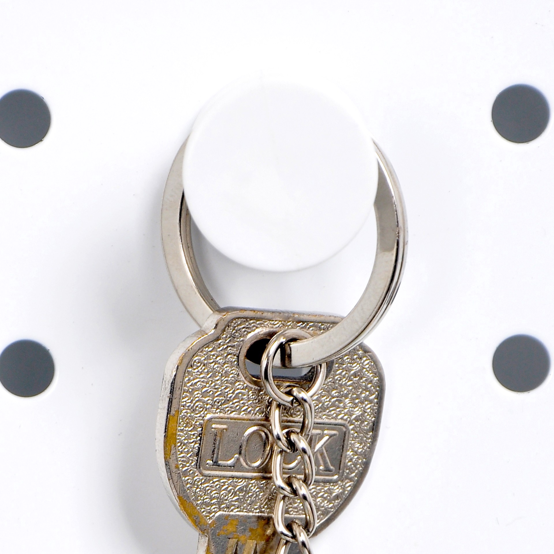 slide 4 of 4, White Plastic Pegboard Hangers By Simply Tidy, 5ct., 5 ct