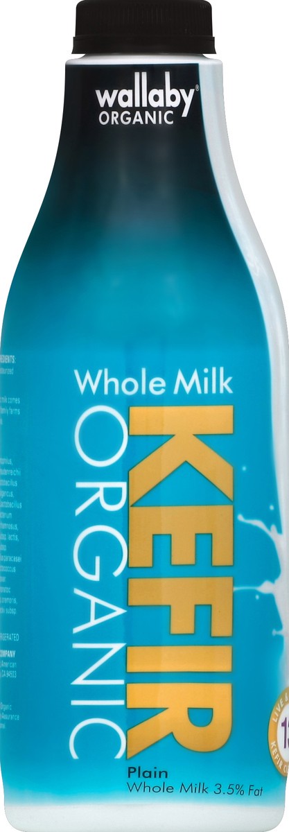 slide 4 of 4, Wallaby Organic Kefir Whole Milk, Plain, 32 fl oz