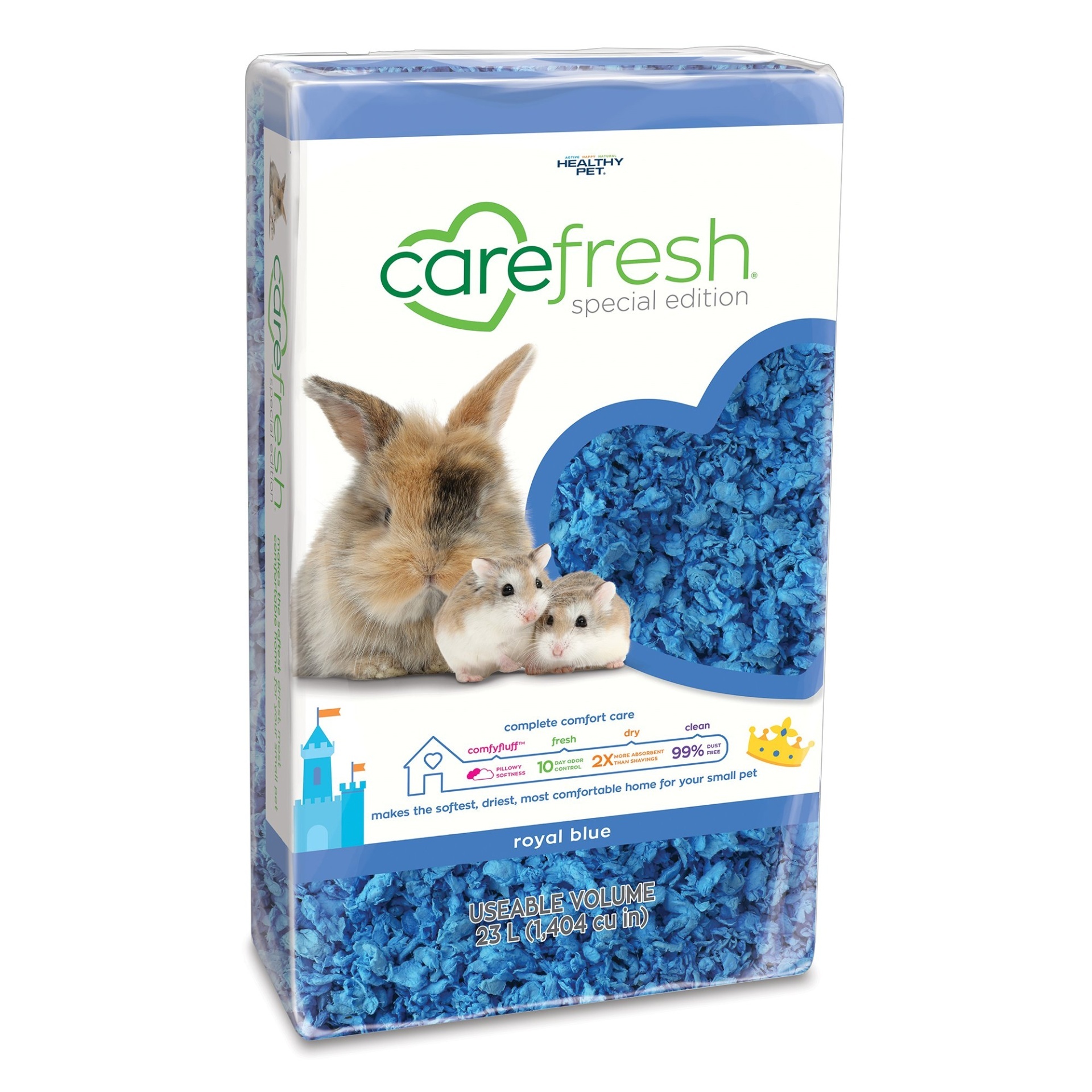 slide 1 of 1, Carefresh Royal Blue Small Pet Bedding, 23 l