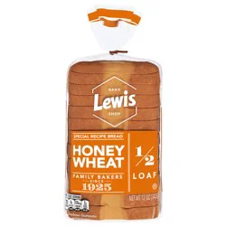 Lewis Bakeries Honey Wheat Half Loaf Bread 12 oz