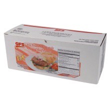 slide 1 of 1, GFS Homestyle Ground Beef Patties, 20 ct