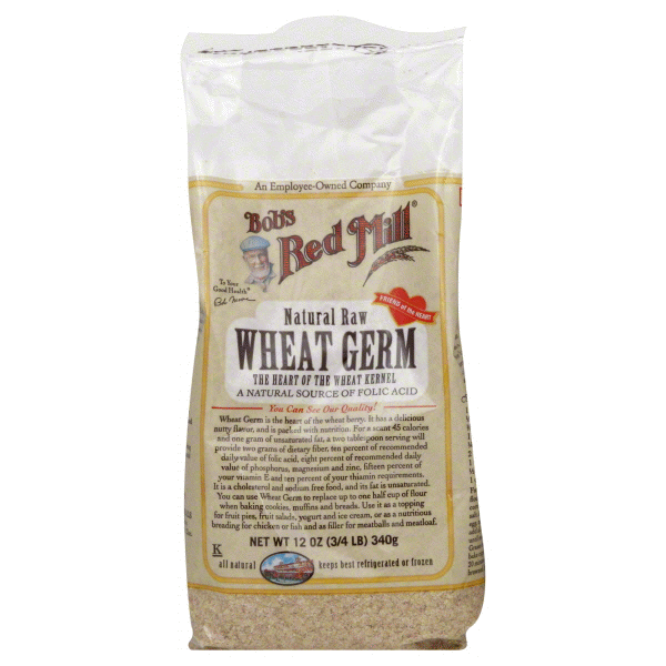 slide 1 of 1, Bob's Red Mill Raw Natural Wheat Germ, 12 oz