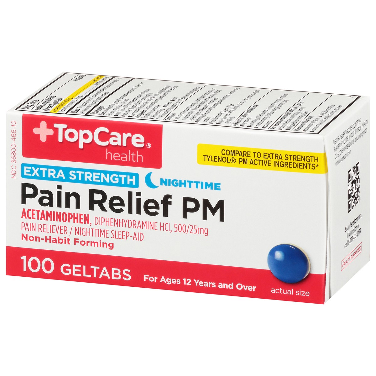 slide 5 of 18, TopCare Extra Strength Pain Reliever/Nighttime Sleep-Aid, 100 ct