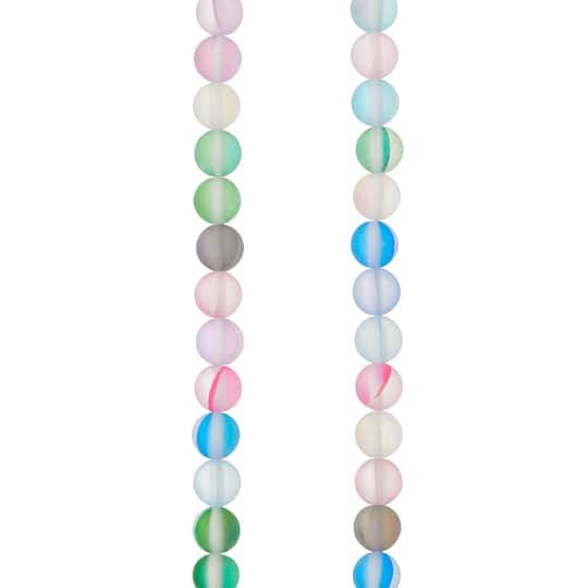 slide 1 of 4, Multicolor Matte Glass Round Beads By Bead Landing, 6 mm