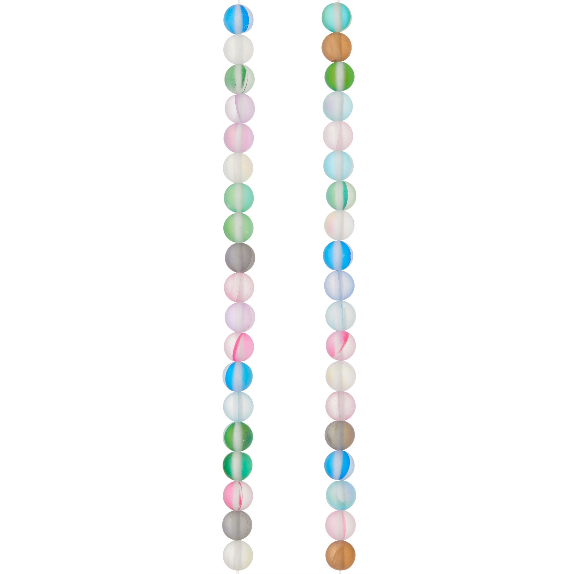 slide 2 of 4, Multicolor Matte Glass Round Beads By Bead Landing, 6 mm