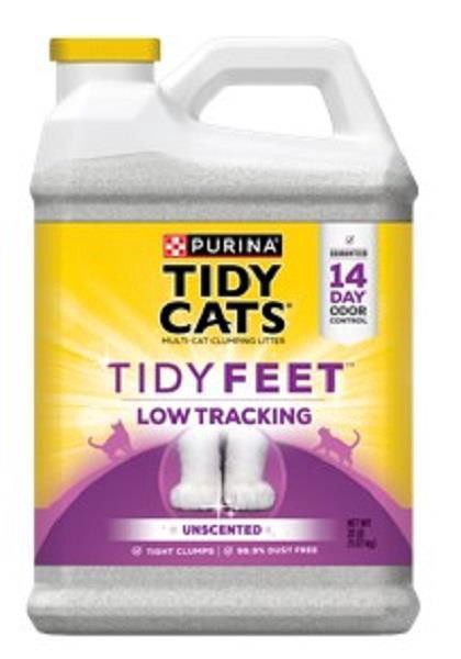 slide 1 of 1, Tidy Cats Purina Tidy Cats Tidy Feet Clumping Low Tracking Cat Litter With Odor Control – Unscented - 20 lb. Jug, 20 lb