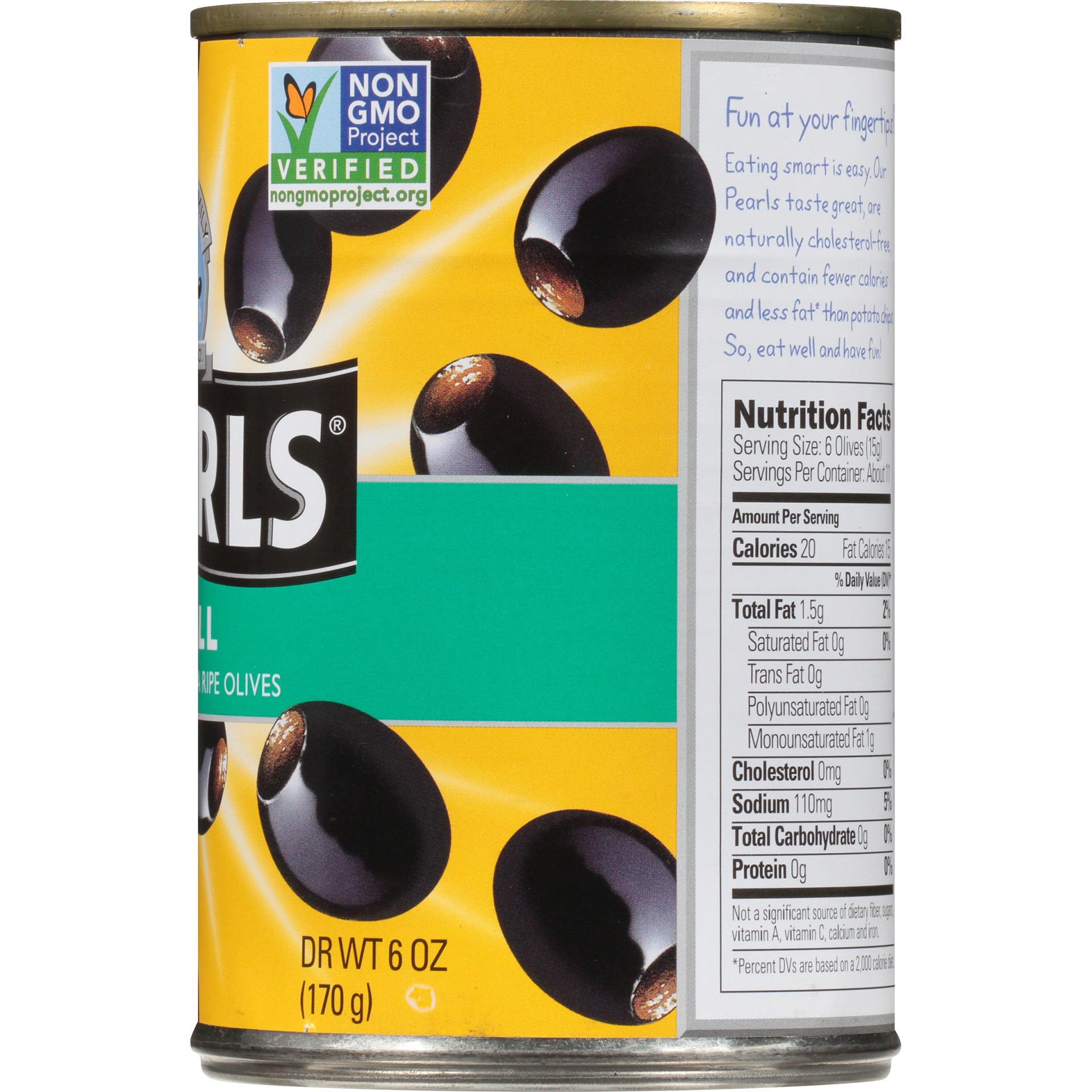 slide 4 of 6, Pearls Olives, Pitted California Ripe, Small, 6 oz