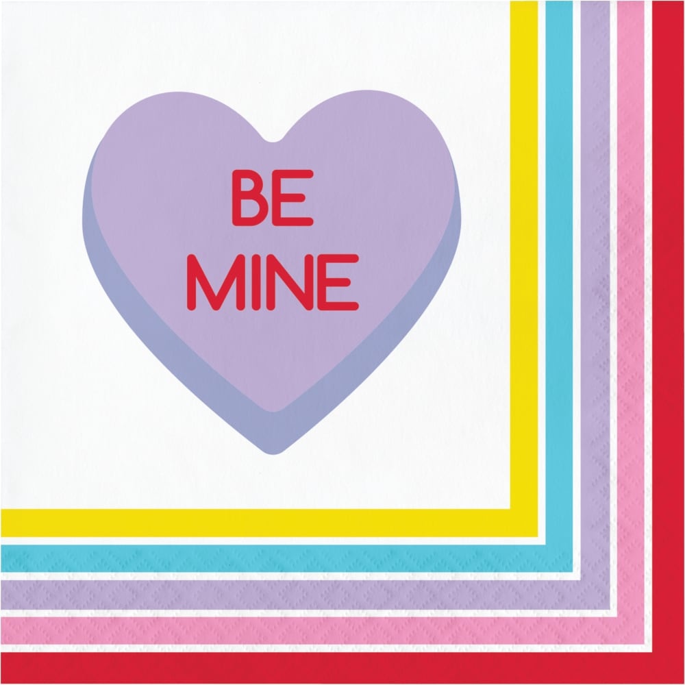 slide 1 of 1, Creative Converting Party Creations Napkins Candy Heart, 16 ct