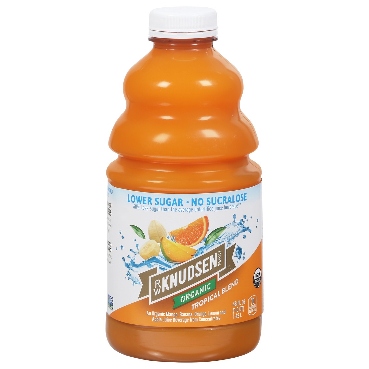 slide 1 of 9, R.W. Knudsen Organic Tropical Blend Juice Beverage - 48 fl oz, 48 fl oz
