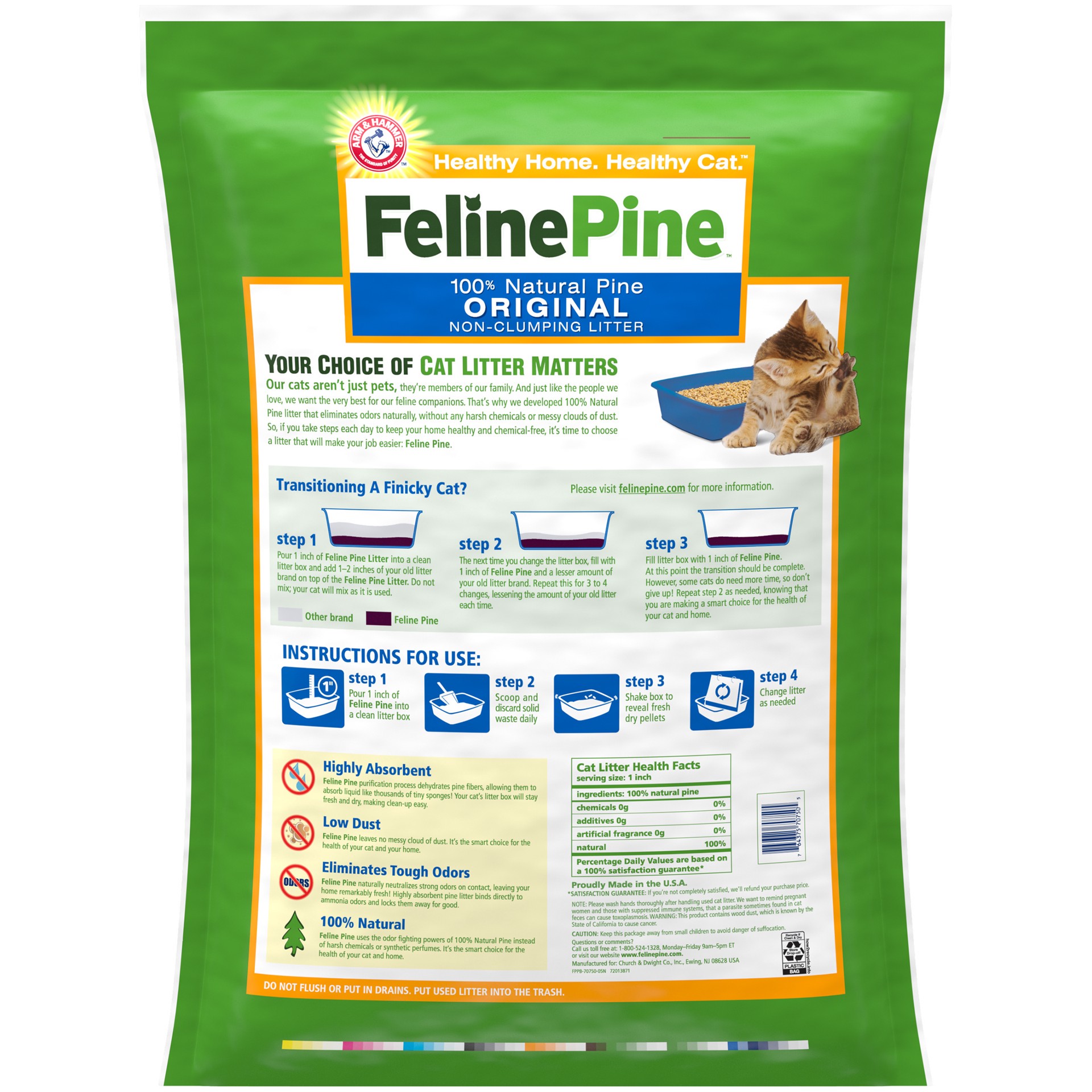 slide 5 of 5, Feline Pine Original Cat Litter, 40 lb, 40 lb