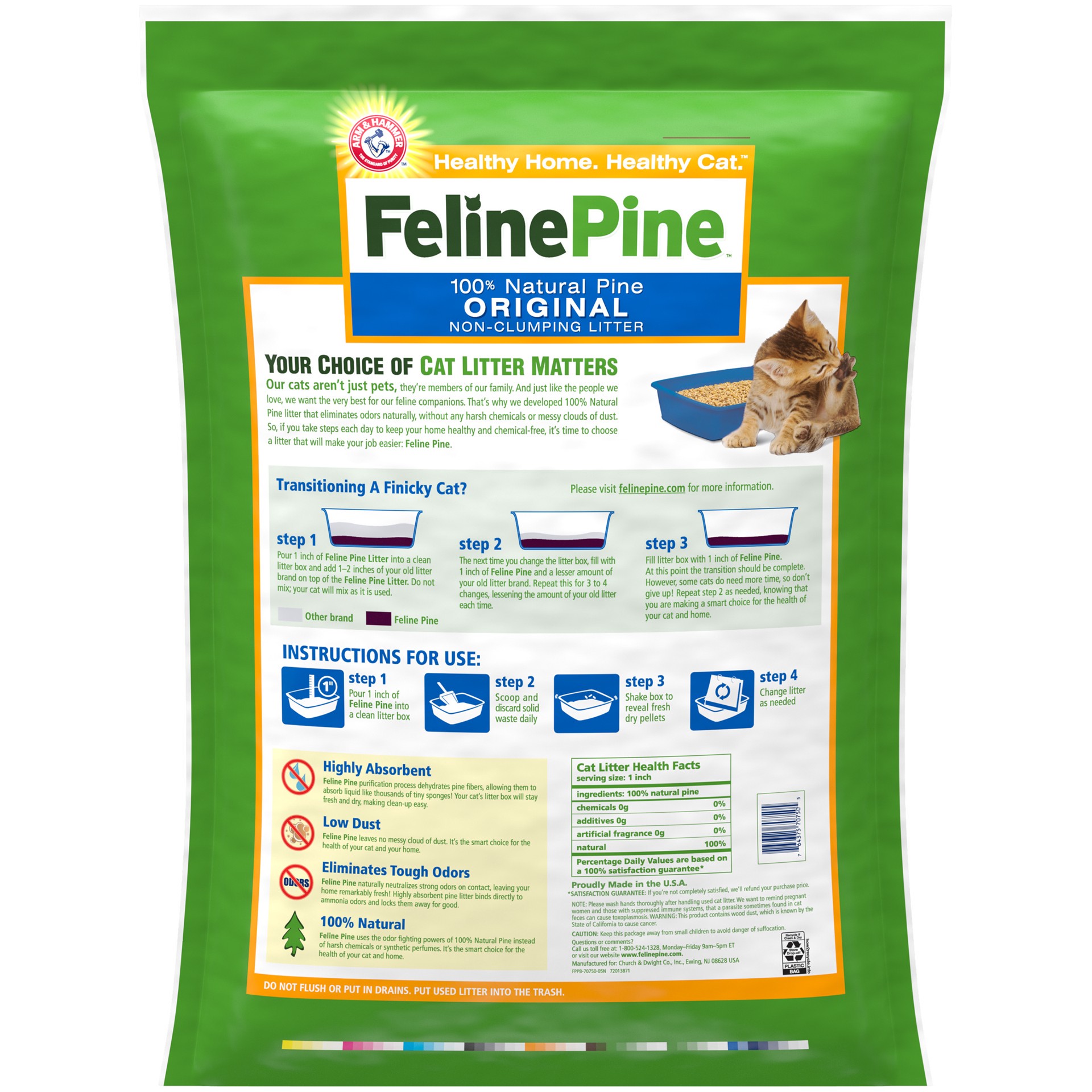 slide 4 of 5, Feline Pine Original Cat Litter, 40 lb, 40 lb