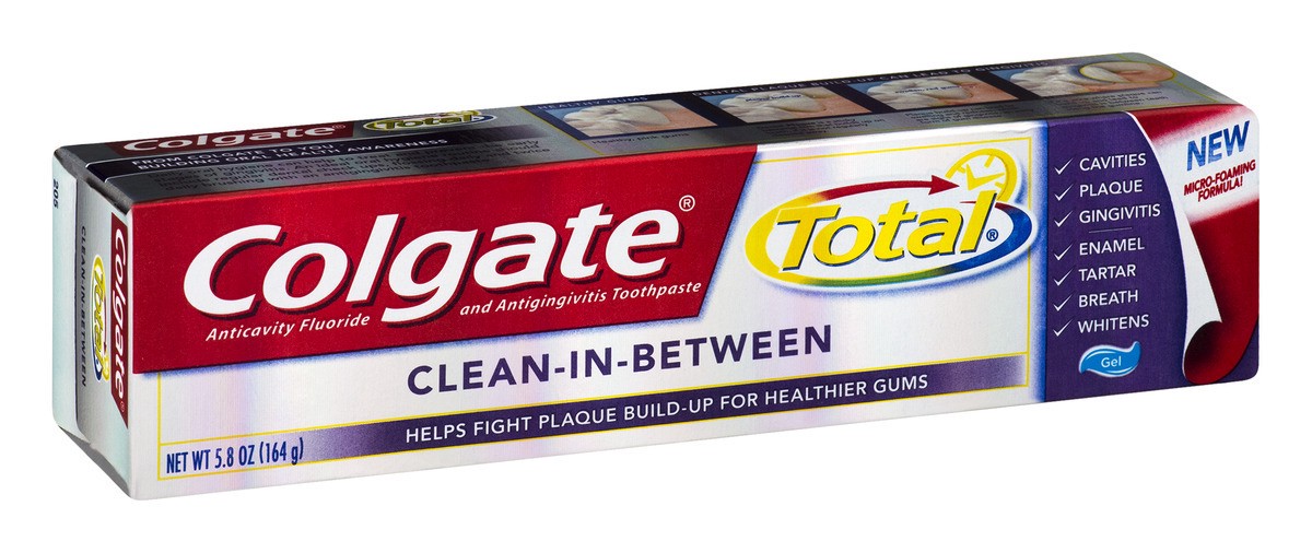 slide 8 of 9, Colgate Total Anticavity Fluoride Toothpaste Clean-In-Between Gel, 5.8 oz