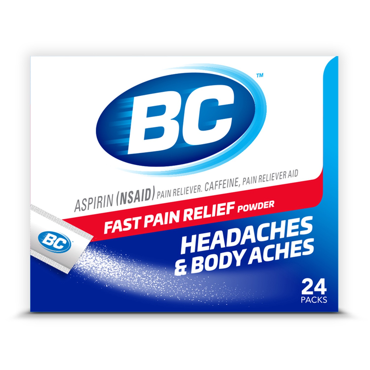 slide 1 of 10, BC Powder Original Strength Pain Reliever, Aspirin Dissolve Packs, 24 Count, 24 ct