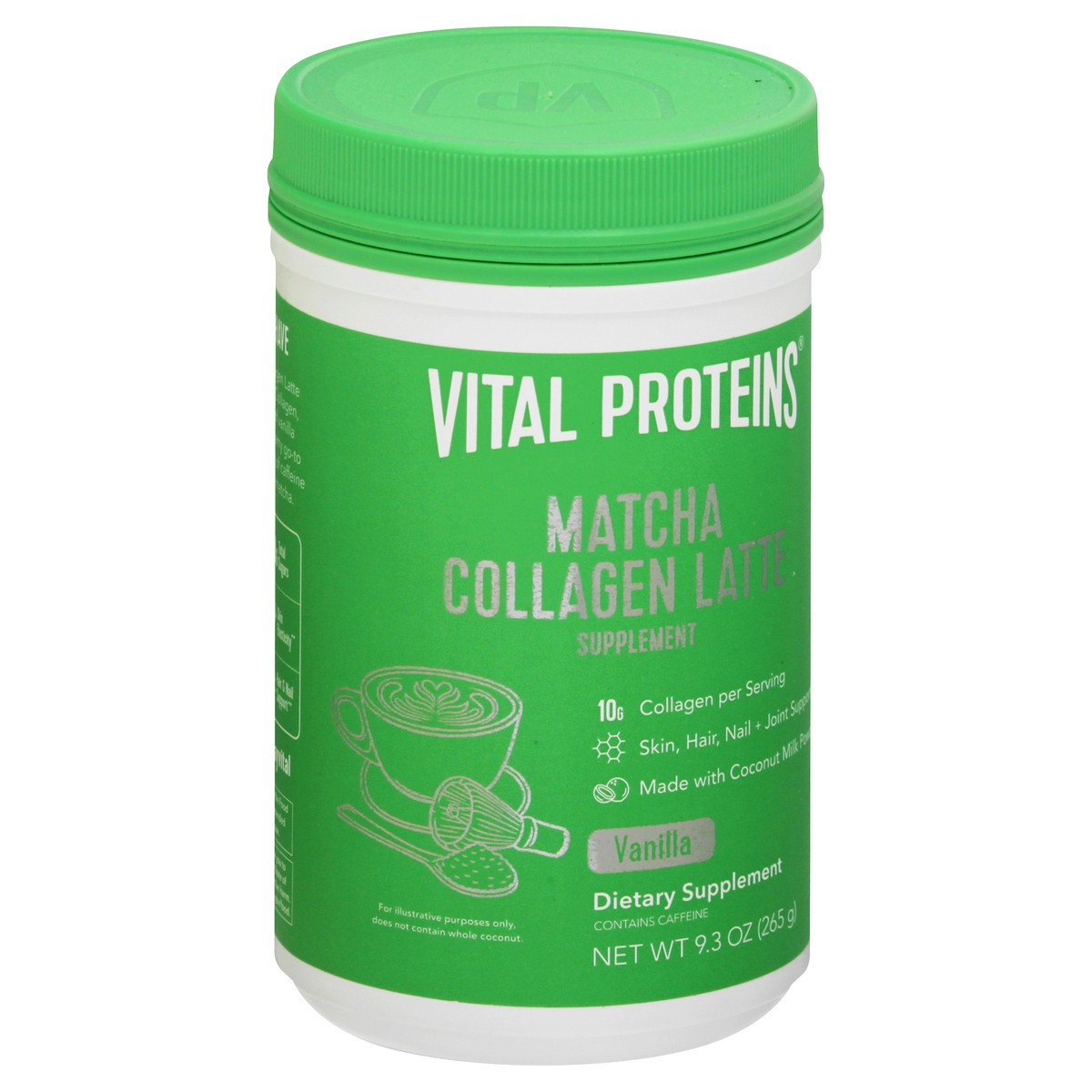 slide 6 of 9, Vital Proteins Vanilla Matcha Collagen Latte 9.3 oz, 9.3 oz