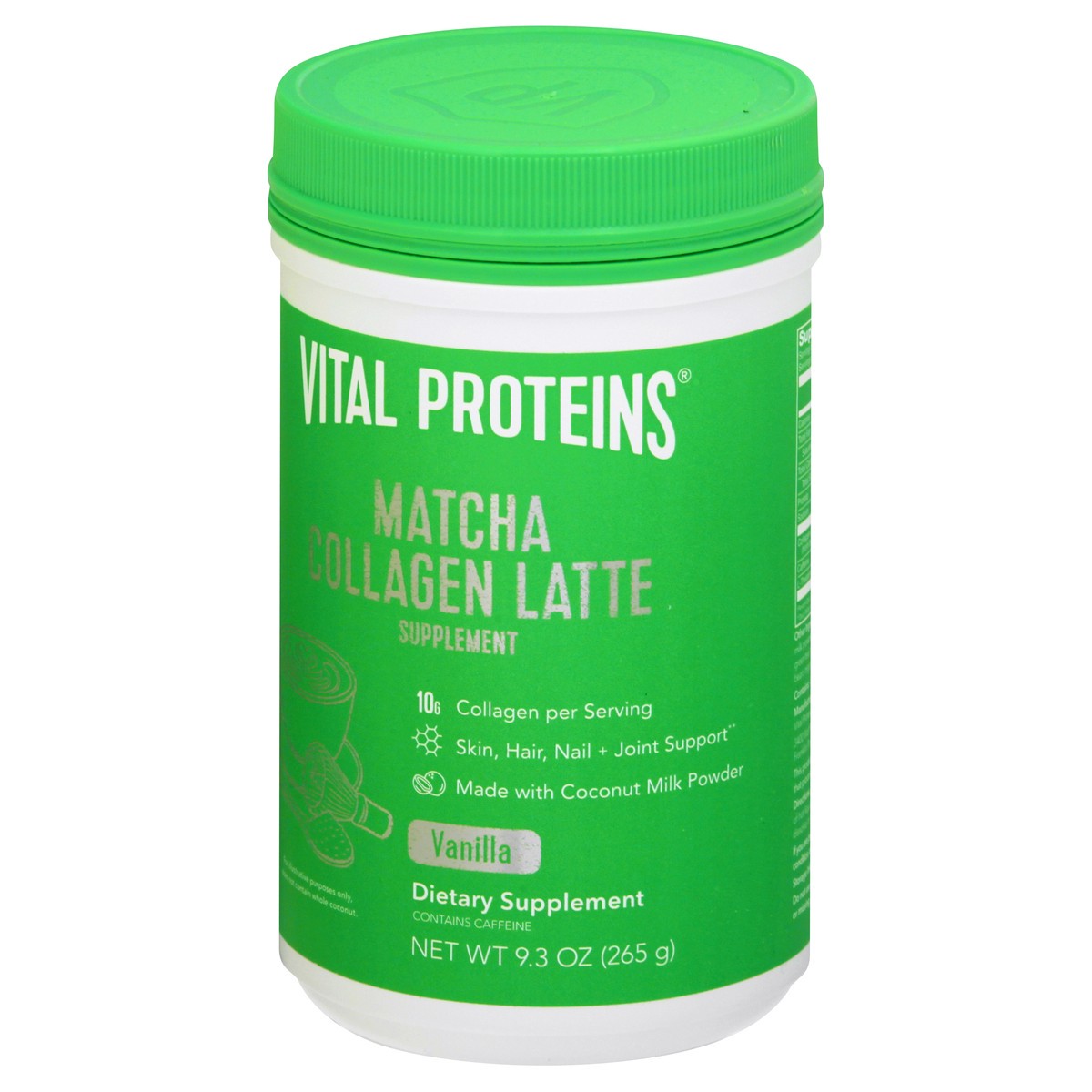 slide 5 of 9, Vital Proteins Vanilla Matcha Collagen Latte 9.3 oz, 9.3 oz