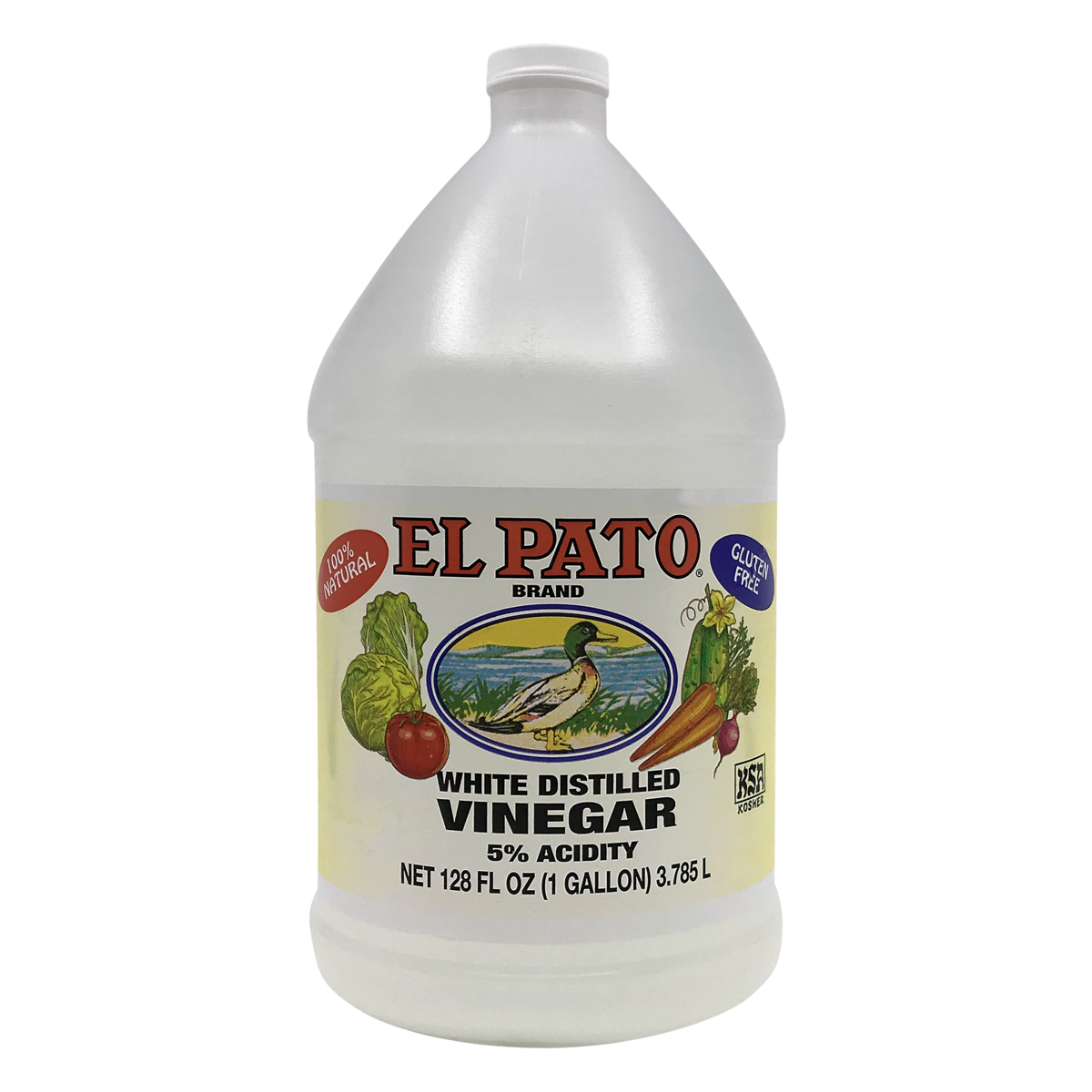 slide 1 of 1, El Pato White Distilled Vinegar, 128 oz