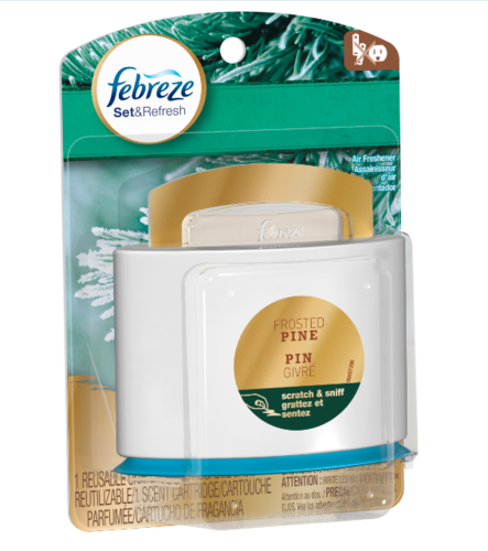 slide 1 of 1, Febreze Set & Refresh Frosted Pine Air Freshener, 5.5 ml