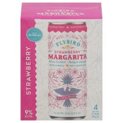 Flybird Margarita Strawberry Wine Cocktail 4 - 250 mL Cans