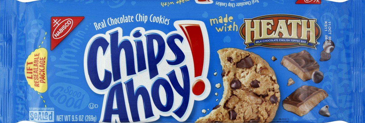 slide 5 of 6, Chips Ahoy! Cookies Real Chocolate Chip Made With Heath Milk Chocolate English Toffee Bar, 9.5 oz