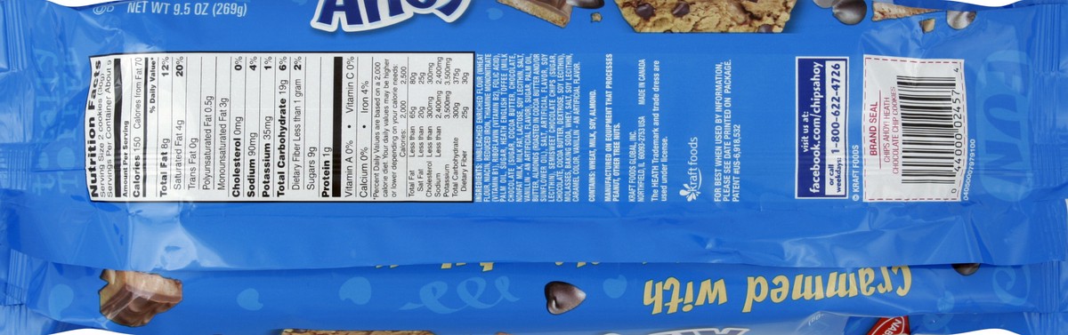 slide 6 of 6, Chips Ahoy! Cookies Real Chocolate Chip Made With Heath Milk Chocolate English Toffee Bar, 9.5 oz