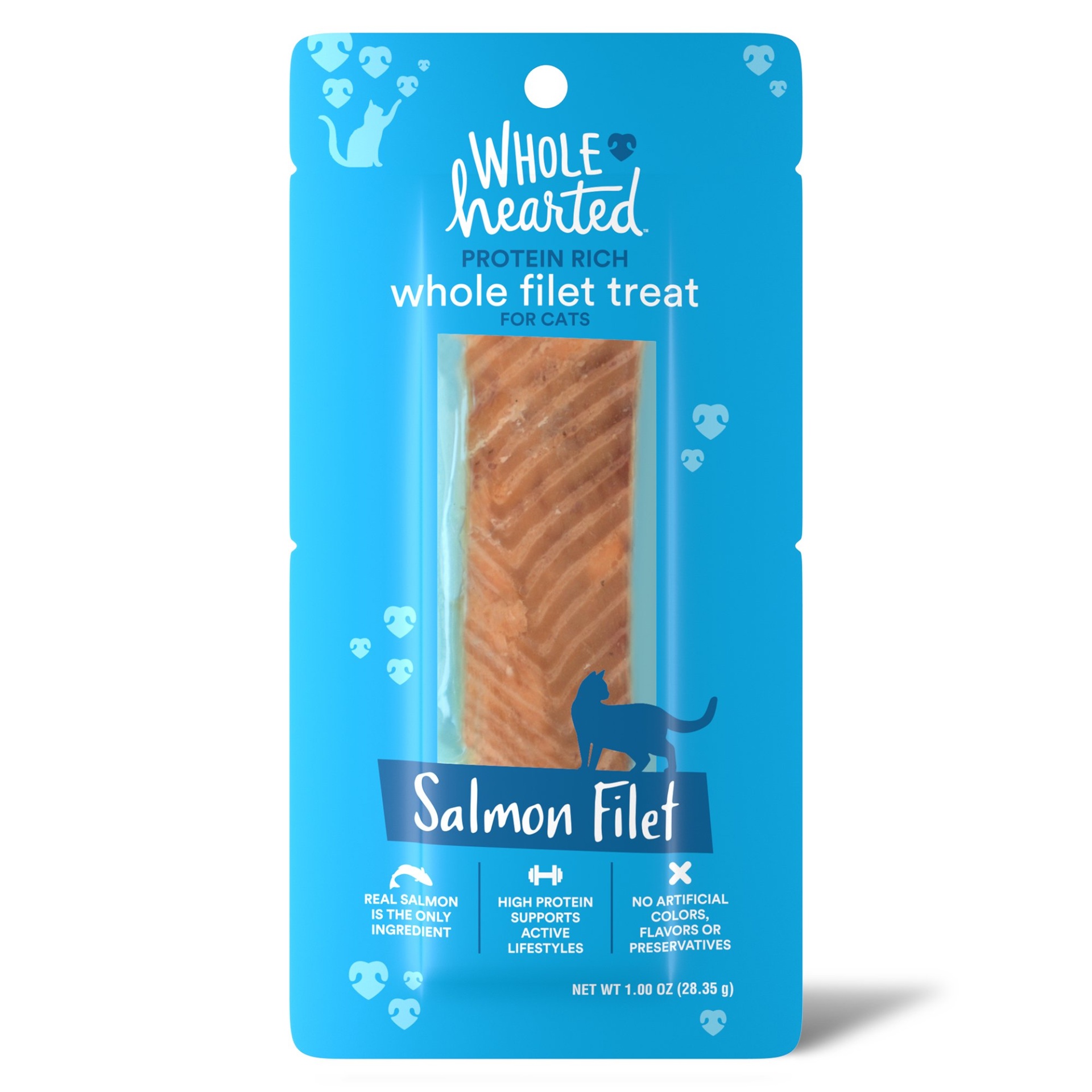 slide 1 of 1, WholeHearted Protein-Rich Salmon Filet Cat Treat, 1 oz