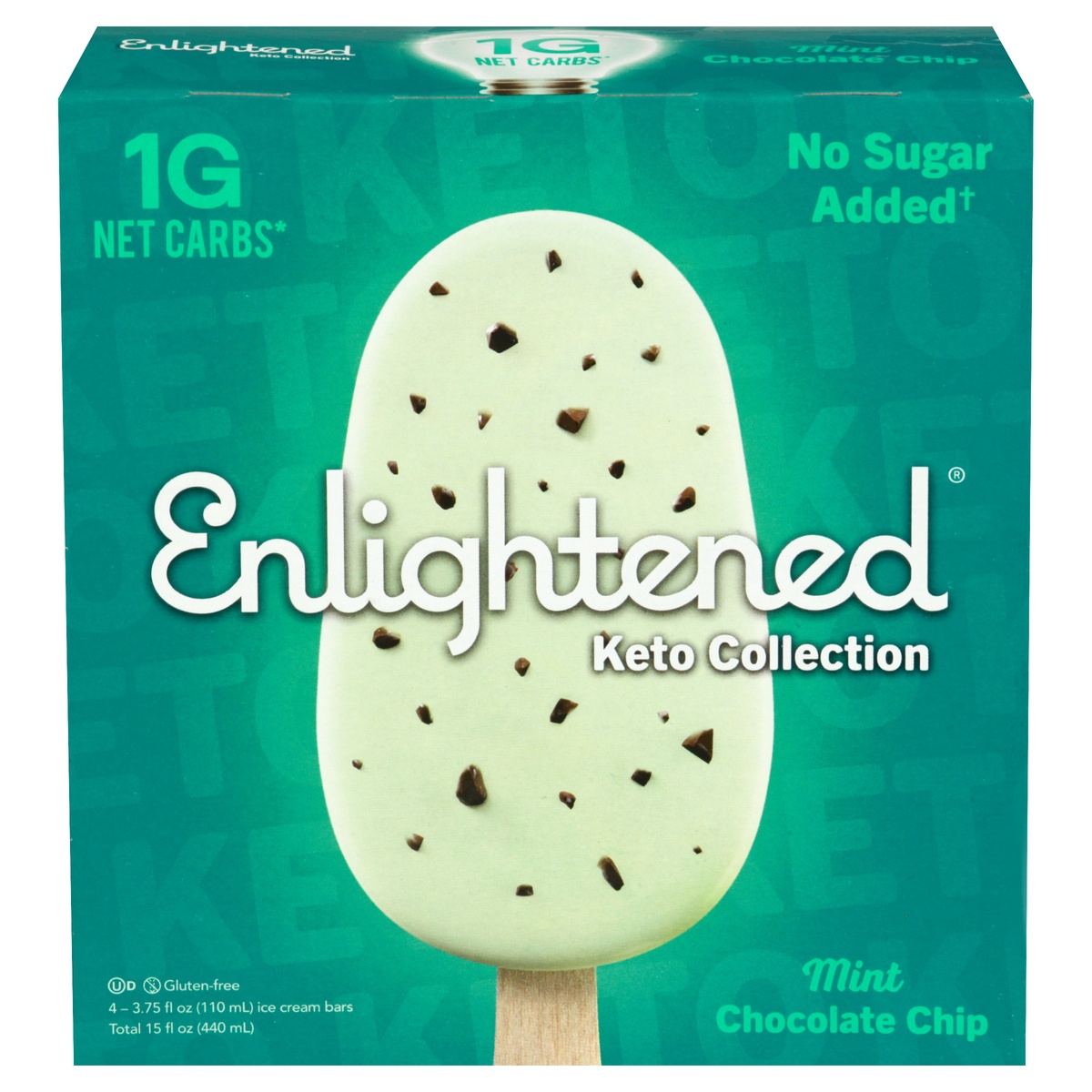 slide 1 of 1, Enlightened Keto Collection Mint Chocolate Chip Ice Cream Bars, 4 ct