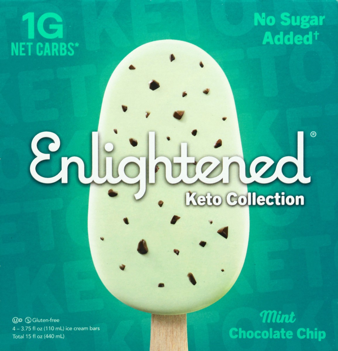 slide 10 of 11, Enlightened Keto Collection Mint Chocolate Chip Ice Cream Bars, 4 ct