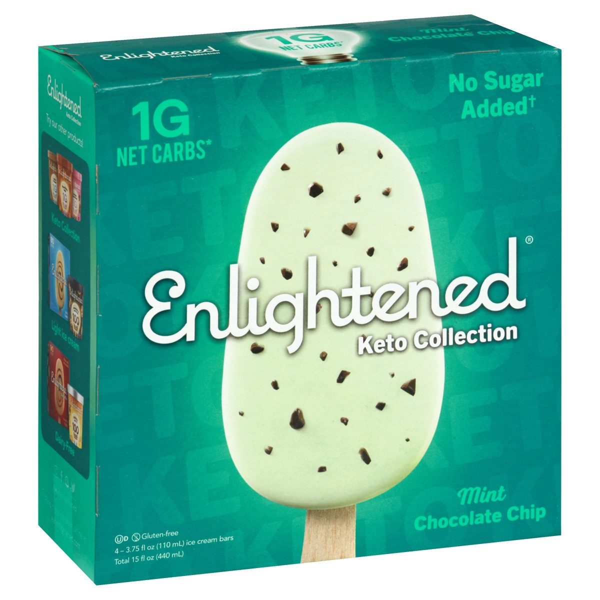 slide 11 of 11, Enlightened Keto Collection Mint Chocolate Chip Ice Cream Bars, 4 ct
