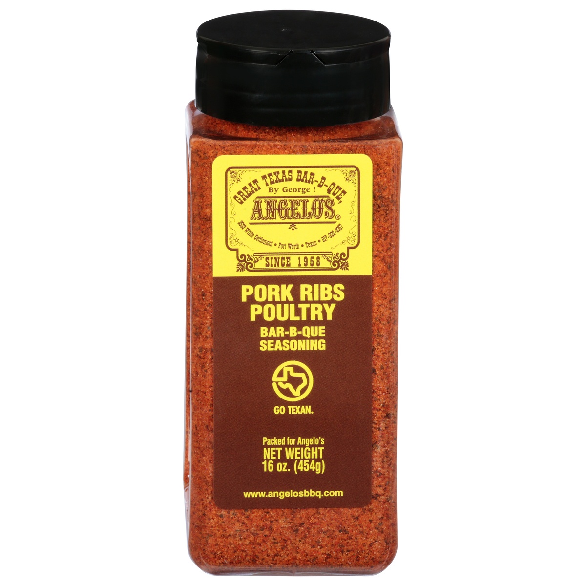 slide 1 of 1, Angelo's Bar-B-Que Pork Seasoning, 16 oz