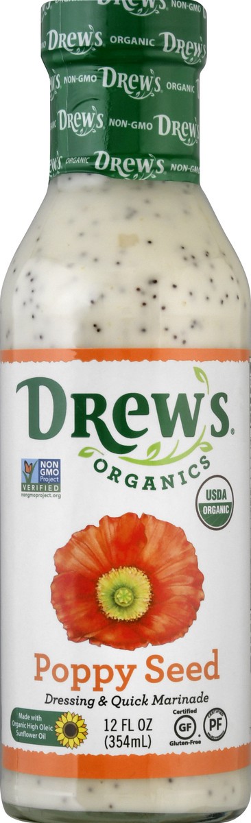 slide 2 of 13, Drew's Organics Drew's All Natural Poppy Seed Dressing, 12 fl oz