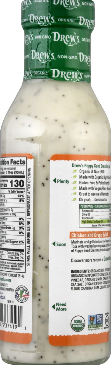 slide 4 of 13, Drew's Organics Drew's All Natural Poppy Seed Dressing, 12 fl oz