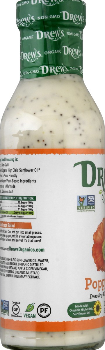 slide 7 of 13, Drew's Organics Drew's All Natural Poppy Seed Dressing, 12 fl oz