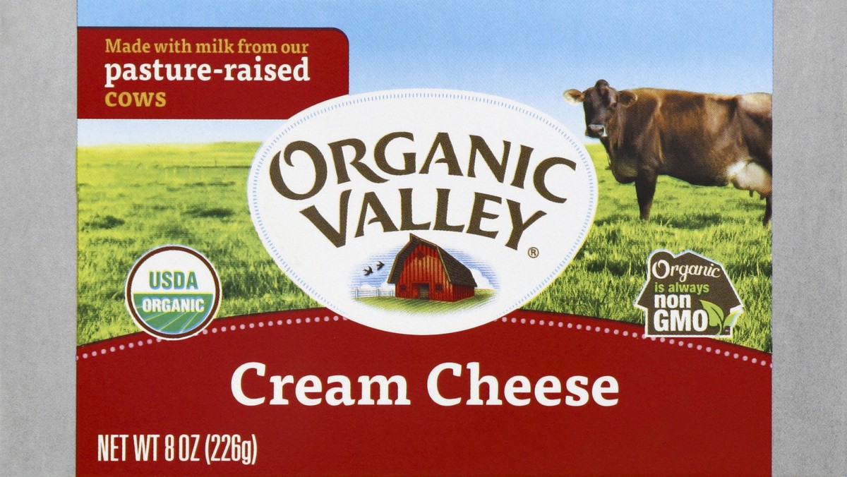 slide 4 of 4, Organic Valley Cream Cheese 8 oz, 8 oz