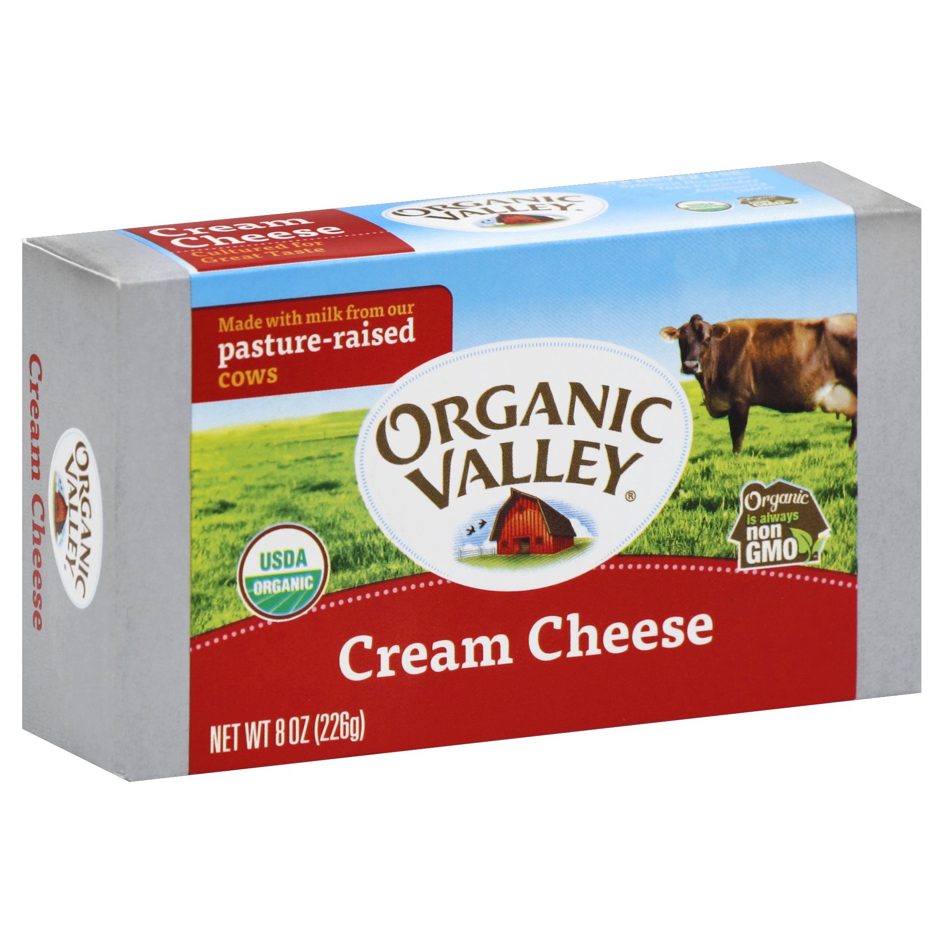 slide 1 of 4, Organic Valley Cream Cheese 8 oz, 8 oz