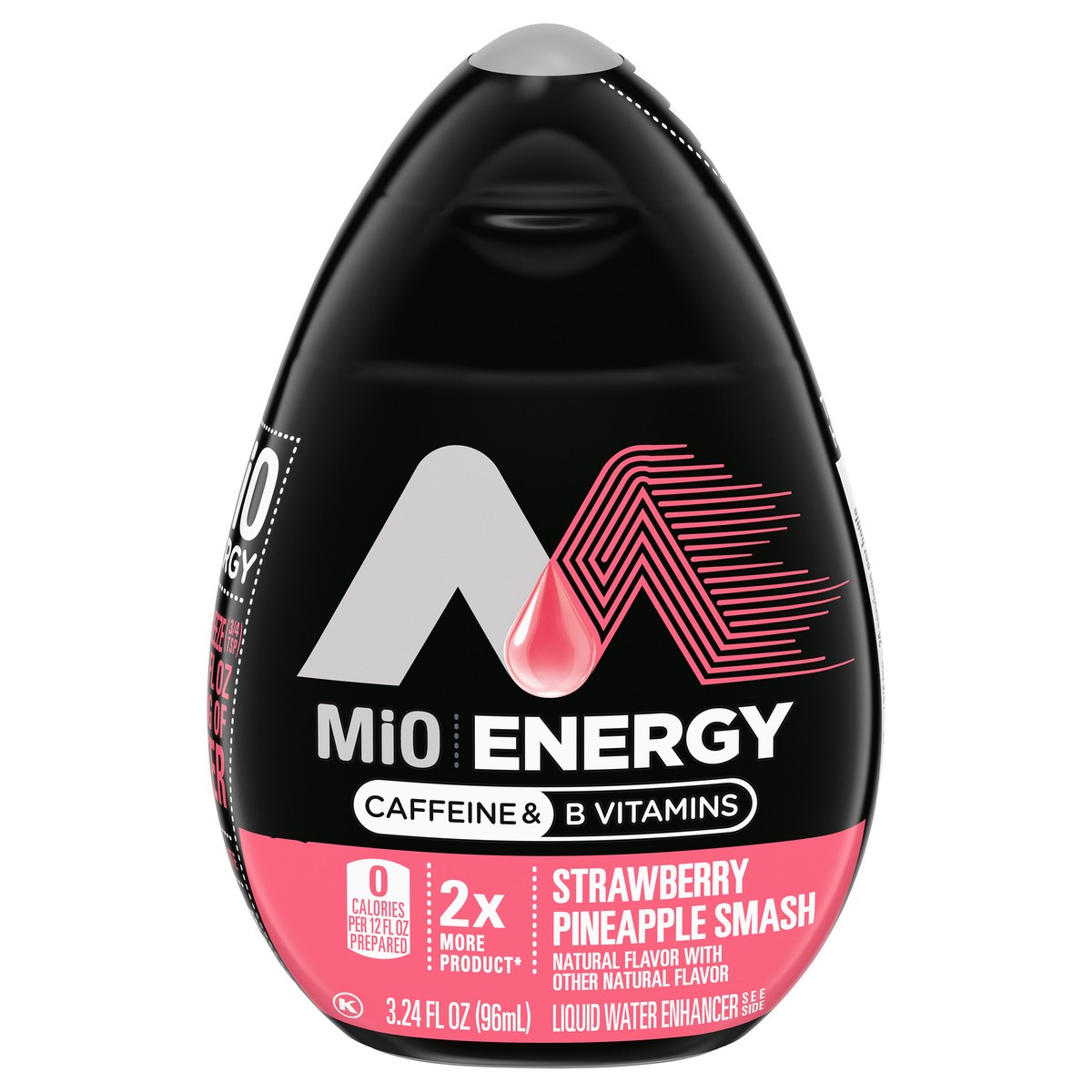 slide 12 of 13, MiO Strawberry Pineapple Smash Liquid Water Enhancer Drink Mix with Caffeine & B Vitamins with 2X More, 3.24 fl. oz. Bottle, 3.24 fl oz