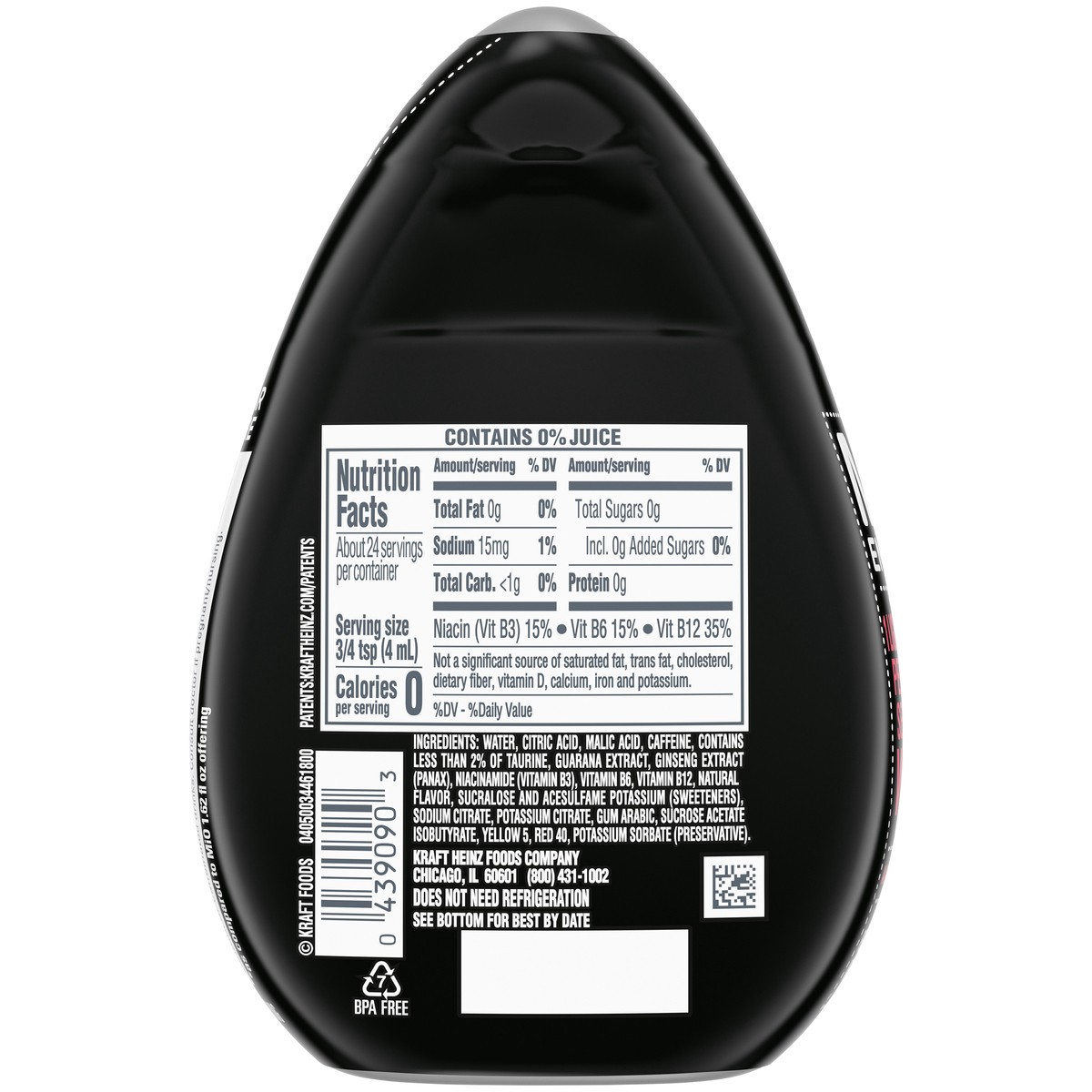 slide 9 of 13, MiO Strawberry Pineapple Smash Liquid Water Enhancer Drink Mix with Caffeine & B Vitamins with 2X More, 3.24 fl. oz. Bottle, 3.24 fl oz