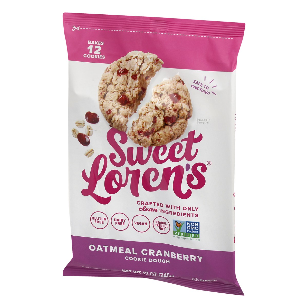 slide 9 of 13, Sweet Loren's Oatmeal Cranberry Cookie Dough 12 oz, 12 ct