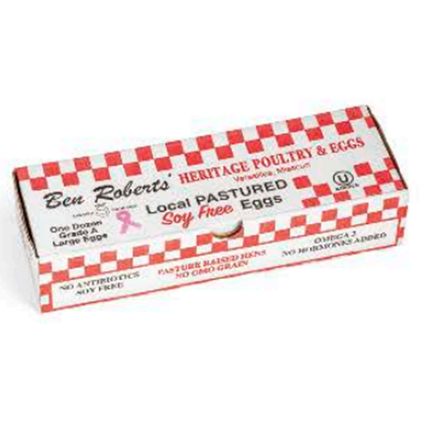 slide 1 of 1, Ben Roberts Pasture Raised Non Gmo Large Grade A Eggs, 12 ct
