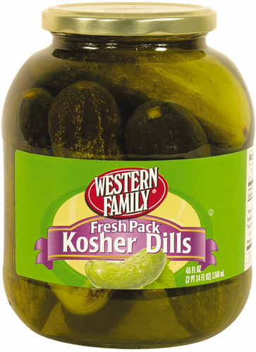 slide 1 of 1, Western Family Fresh Kosher Dill, 46 oz