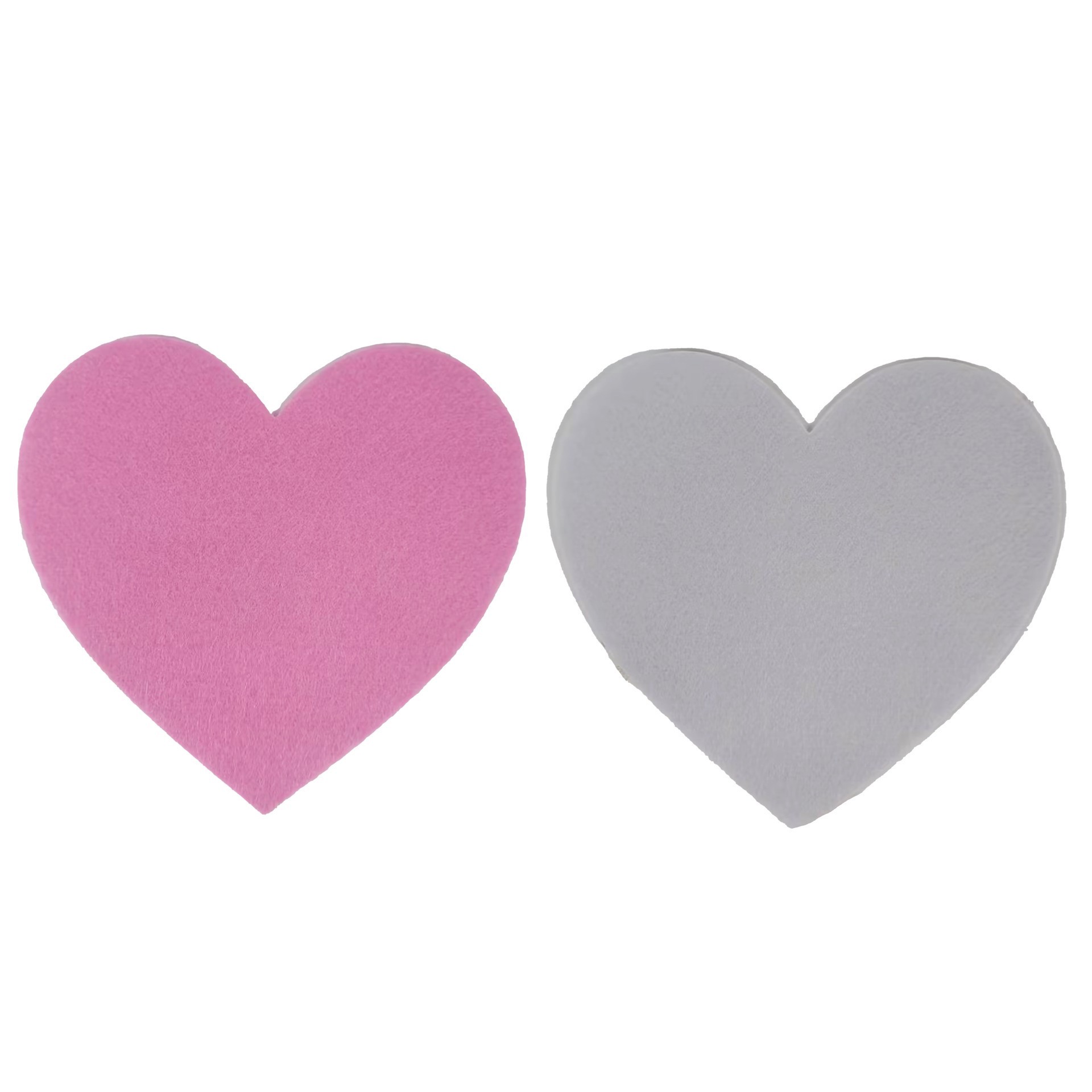 slide 2 of 3, 5.75" White & Pink Felt Hearts By Creatology, 5.75 in