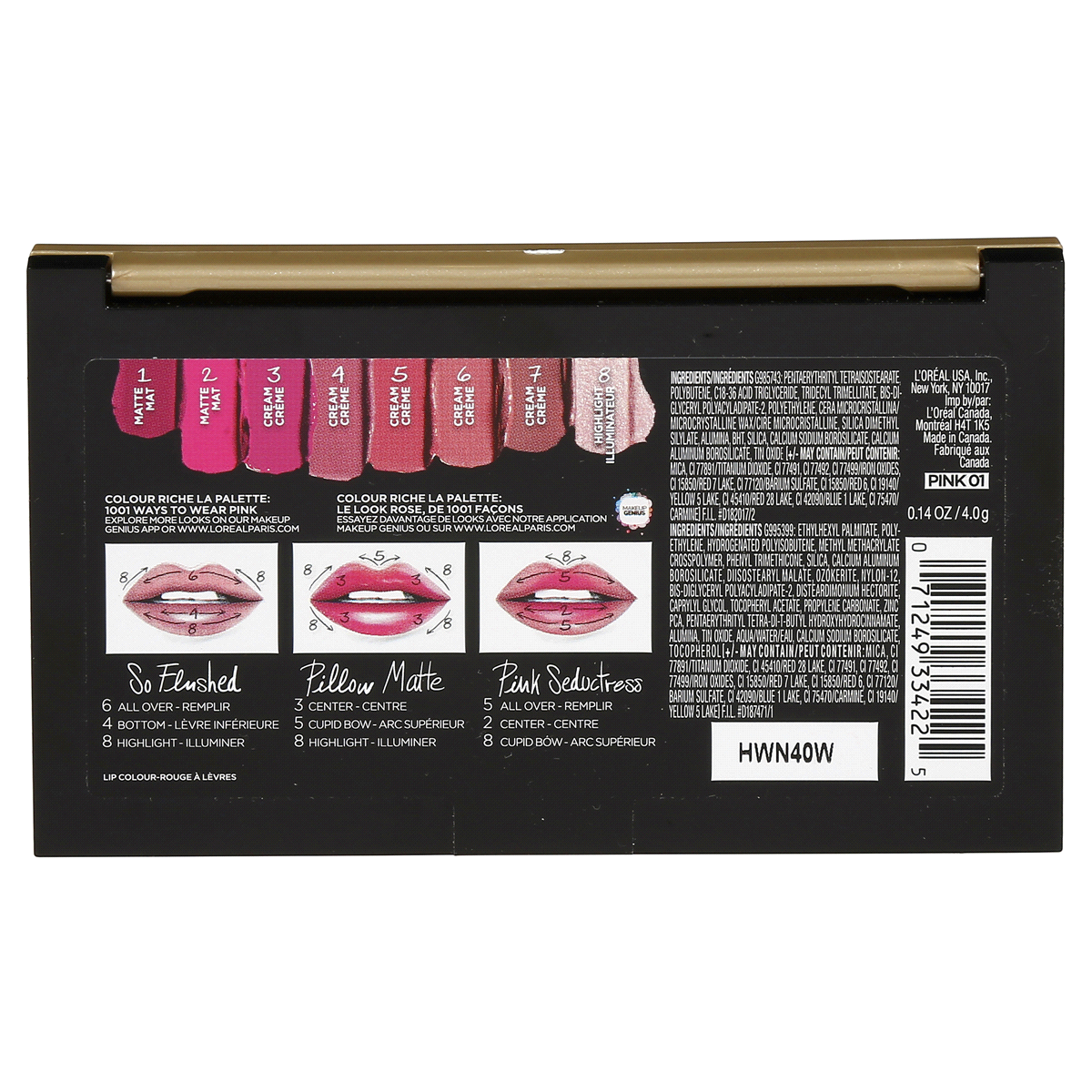 slide 3 of 3, L'Oréal Colour Riche Lip Palette 01 Pink, 14 oz