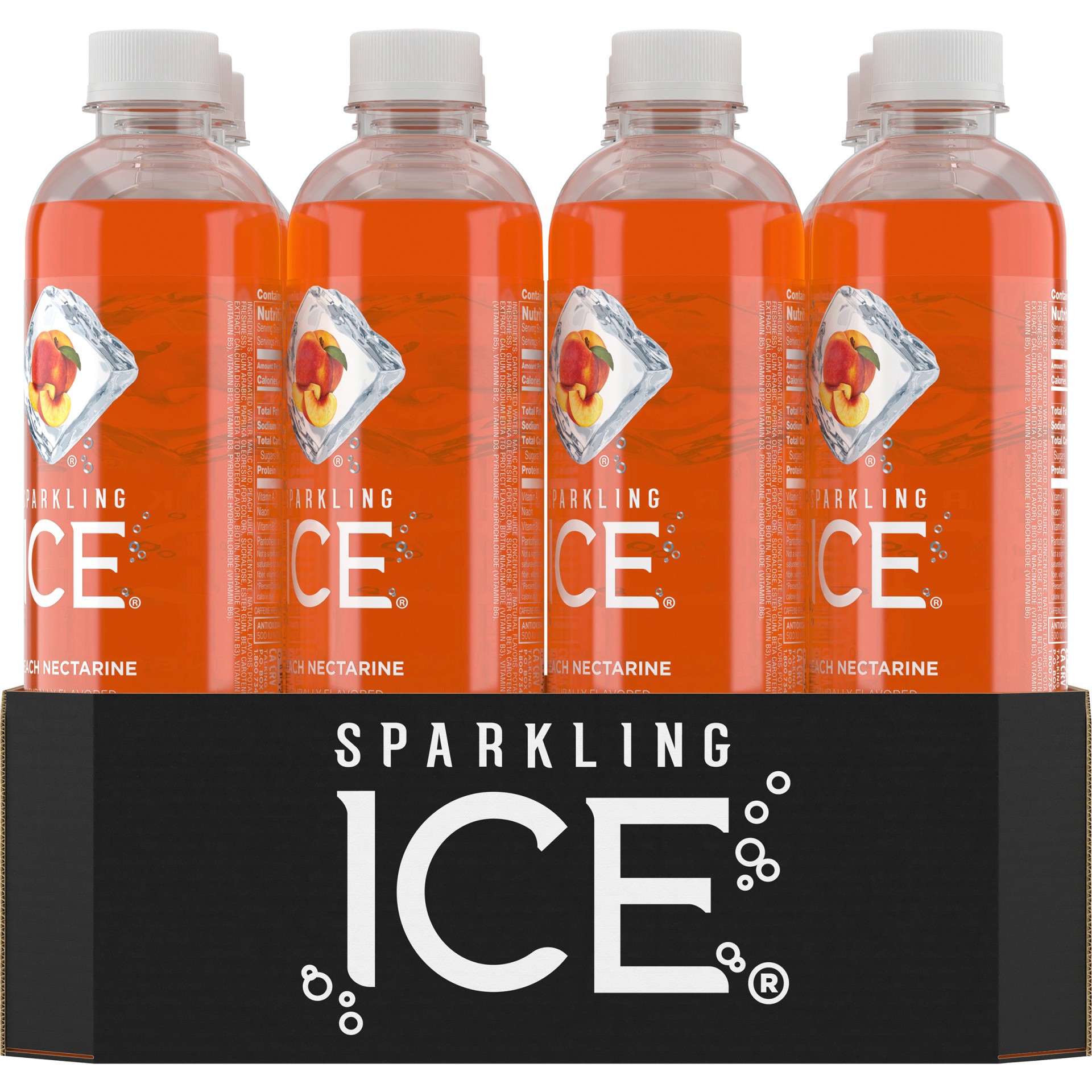 slide 6 of 6, Sparkling ICE Zero Sugar Peach Nectarine Sparkling Water 12 - 17 fl oz Bottles, 12 ct