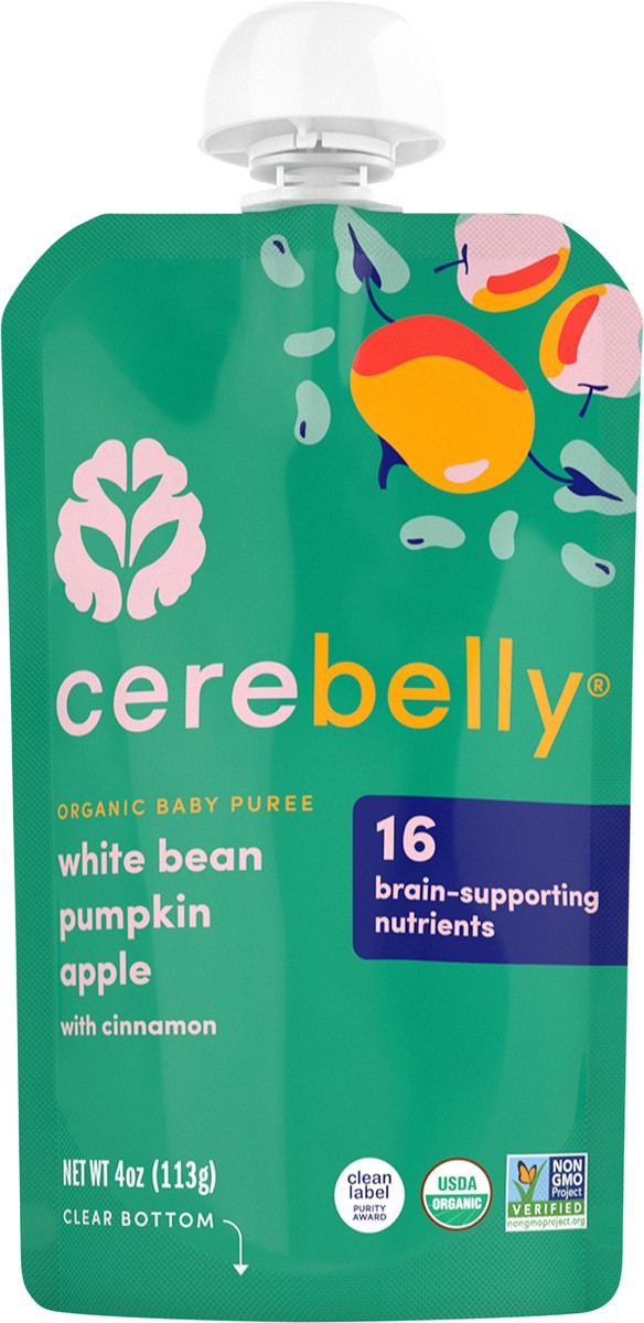 slide 2 of 3, Cerebelly Organic White Bean Pumpkin Apple 4oz, 4 oz