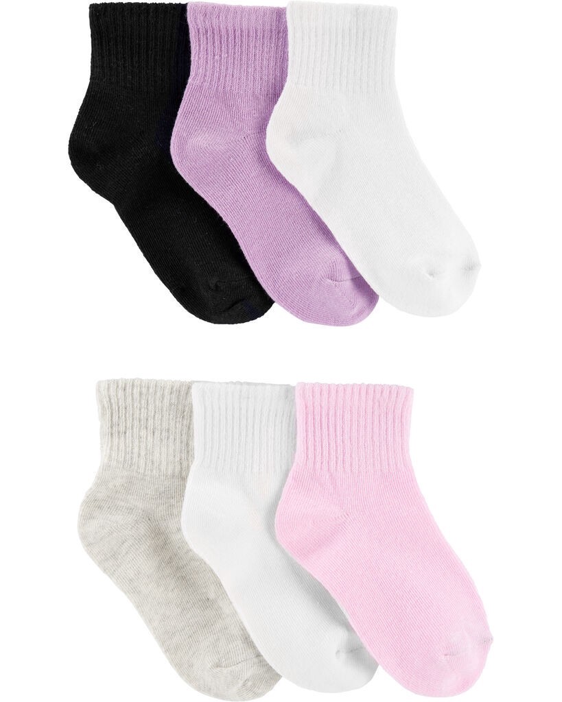 slide 2 of 2, Carter's Carters Kid 6-Pack Crew Socks Multi 4-7, 1 ct