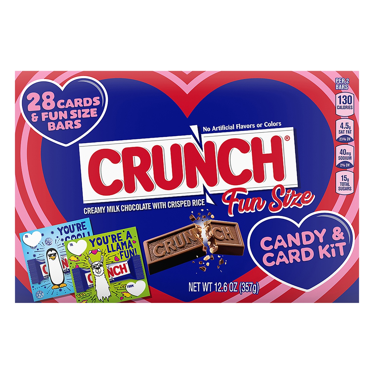 slide 1 of 7, Crunch Fun Size Candy & Card Kit, 12.6 oz