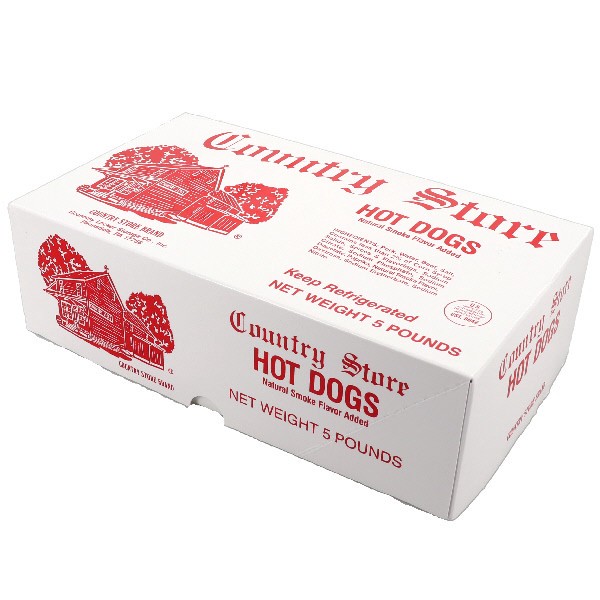 slide 1 of 1, Vacuum Packed Hot Dogs, 5 lb