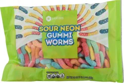 SE Grocers Sour Neon Worms - 24 oz