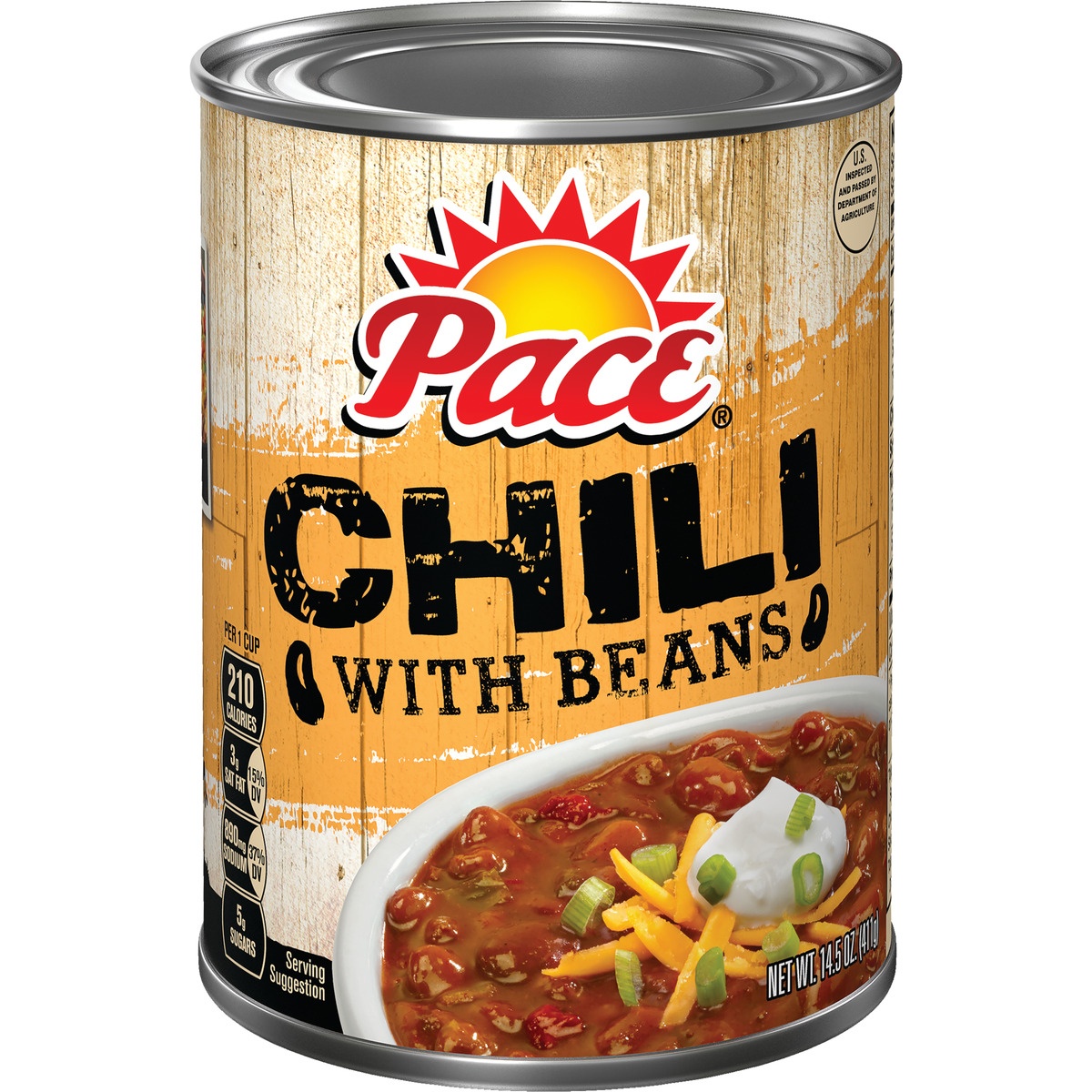 slide 1 of 1, Pace Chili With Beans, 14.5 oz