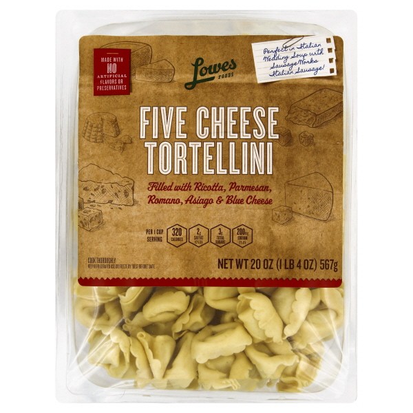 slide 1 of 1, Lowes Foods Cheese Tortellini - 20 oz, 20 oz