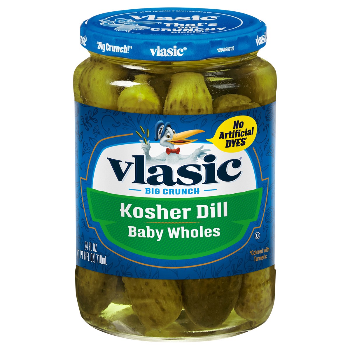 slide 1 of 5, Vlasic Kosher Dill Baby Whole Pickles, Keto Friendly, 24 fl. oz., 24 fl oz